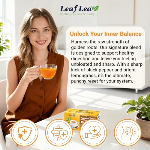 Turmeric Ginger Black Pepper Tea Bags (120 Tea Bags (Pack of 3))