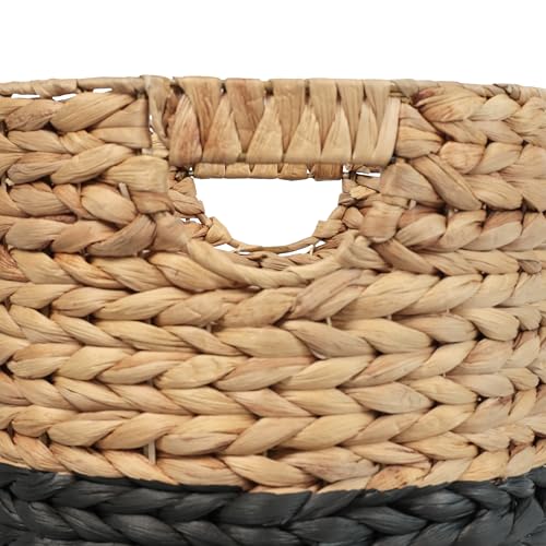 Avery 3 Piece Cylinder Nesting Baskets 13" (Black/Natural)