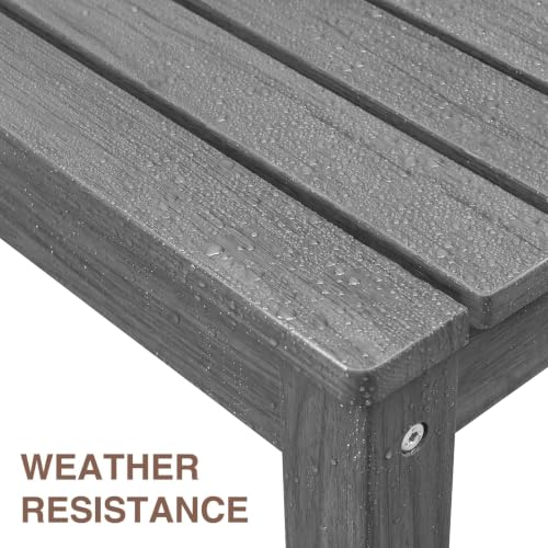 47" HDPE Outdoor Bench for 2 (Light Grey / 1 pack)