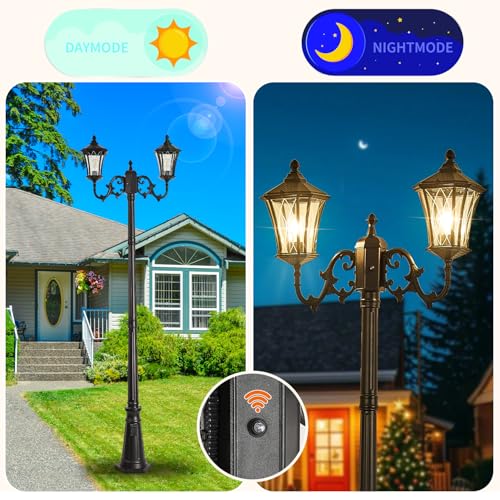 Dusk to Dawn Outdoor Lamp Post Lights with Outlet (XL-2-H)