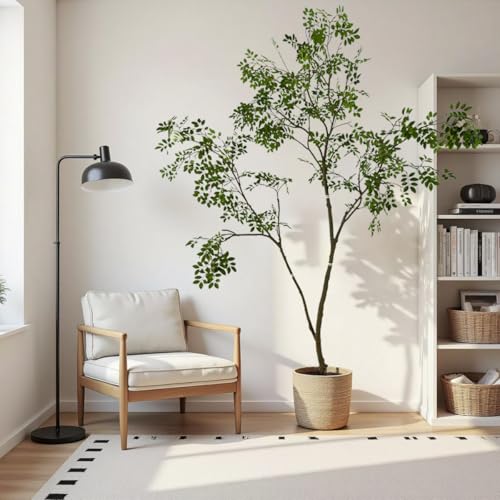 Artificial Elm Tree Faux Elm Tree 9ft Tall Fake Plant in Pot Fake Silk Tree Faux Plants Indoor (9ft)