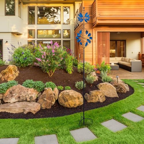 Large Wind Spinner Outdoor (Blue,bronze)