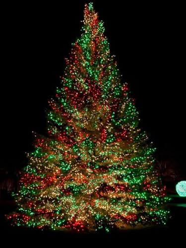 Solar Christmas Lights Outdoor 4 Pack 132FT 400 LED String Lights Red Green (Red and Green / 4 pack)