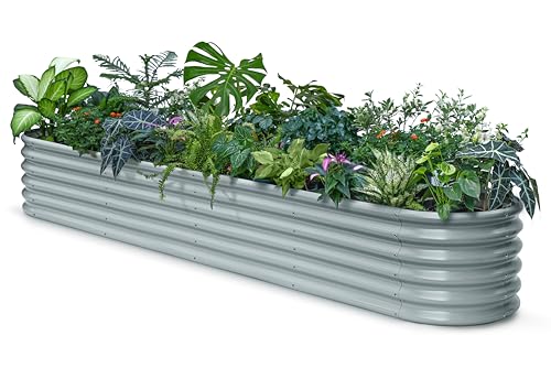 10x2x1.5ft Galvanized Raised Garden Bed (Gray / 10x2x1.5ft)