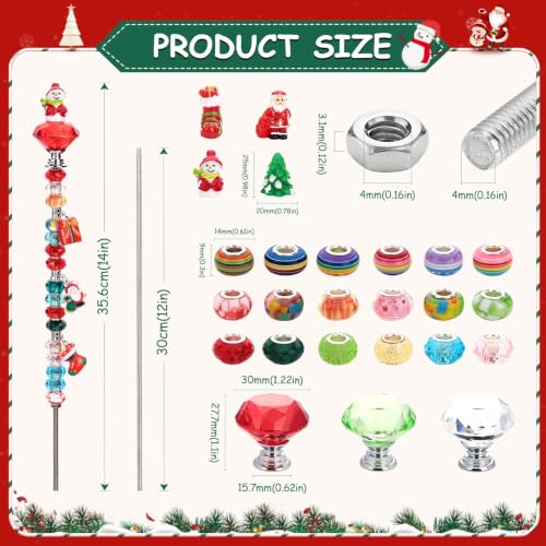 110 Pcs Beaded Garden Stake Fairy Wand for Christmas Decoration (Christmas)