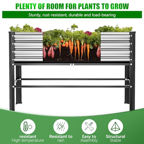 2PCS Raised Garden Bed with Legs