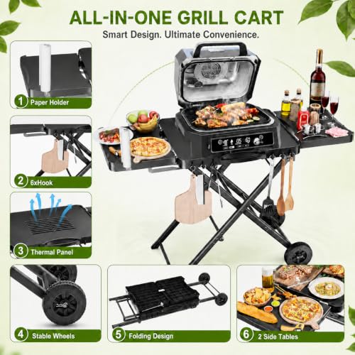 51 Inch Upgraded Grill Table Stand for Ninja Woodfire OG701&Pro XL (30 IN.)