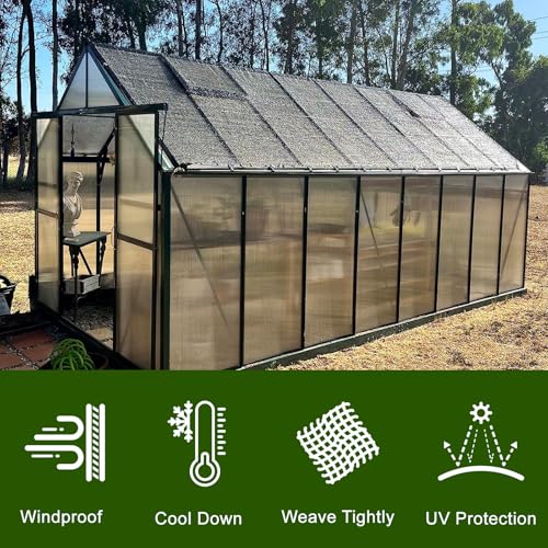 Shade Cloth for Garden (20FTx20FT / 90% Shade-Black)