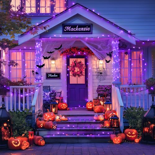 2 Pack Solar Halloween Lights (Purple / 100LED*2)