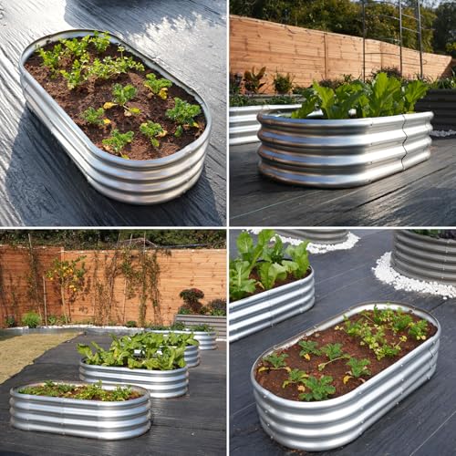 4x2x1 ft Galvanized Raised Garden Bed Outdoor