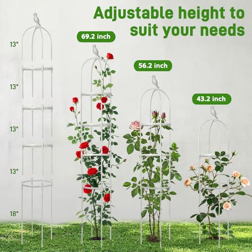 2 Pack Trellis for Climbing Planting Outdoor (WHITE / 2 PACK)