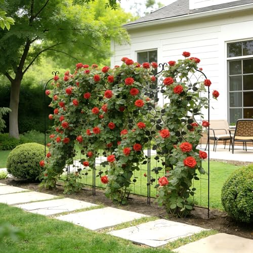 6 Packs Metal Garden Trellis for Climbing Plants Outdoor 71x20in