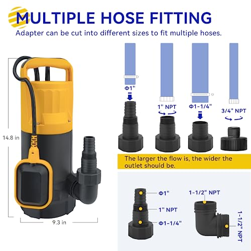 1.2HP Sump Pump (Yellow)