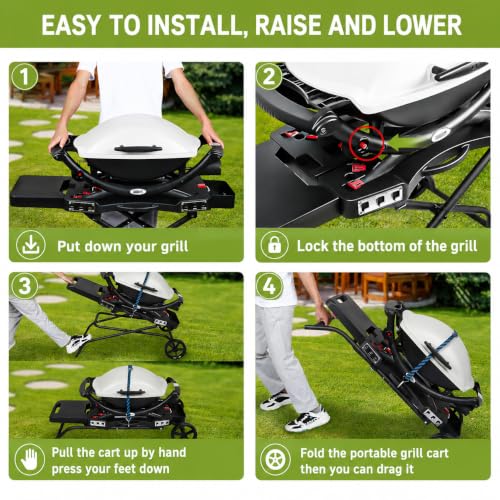 Foldable Grill Stand for Weber Q1200 Blackstone 17"&22" Griddle (26 IN.)