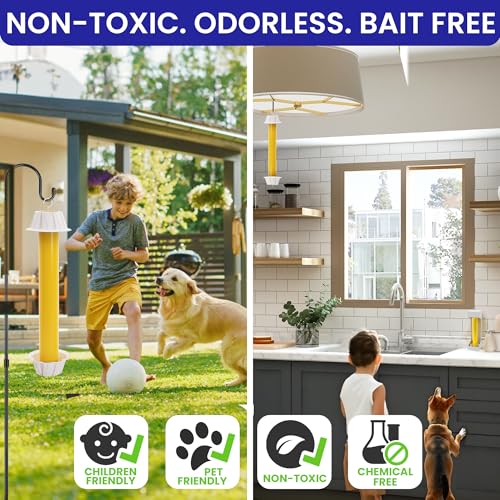 Fly Stick Sticky Fly Traps for Indoors Outdoor 4pk. Non (4pack)