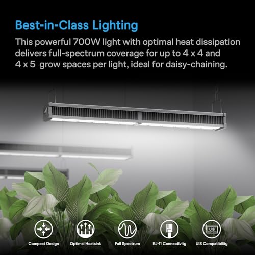 IONFRAME A7 700W Full Spectrum LED Grow Light (Black / 4x5, 700W)
