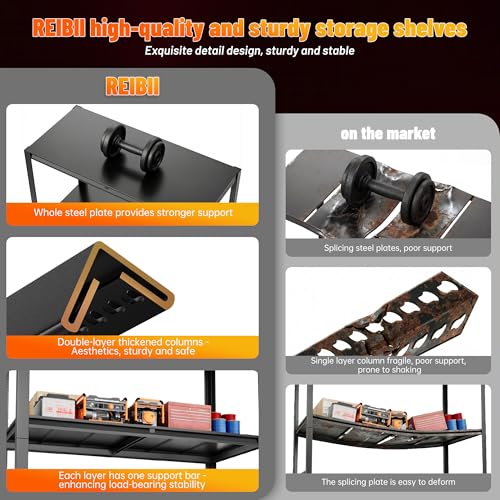 84.1" H Garage Shelving (6-Tier, 55.1"W x 25.8"D x 84.1"H)