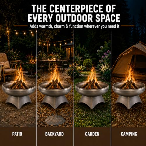 Liberty 30” Wood Burning Fire Pit Carbon Steel with Standard
