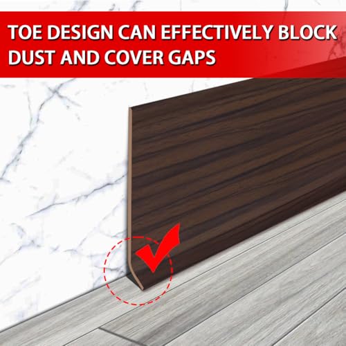 Vinyl Wall Base Rubber Baseboard Molding Trim Self Adhesive 6" Wide