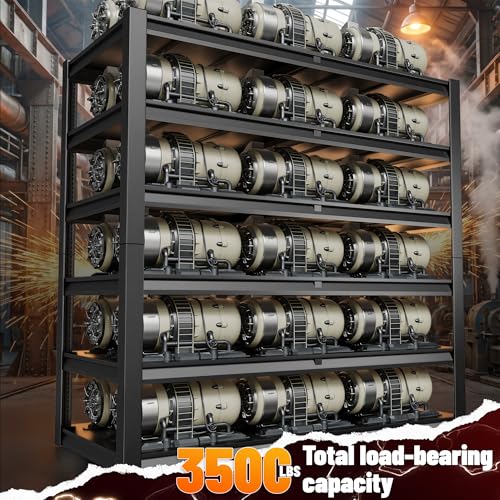 84.1" H Garage Shelving (6-Tier, 55.1"W x 25.8"D x 84.1"H)