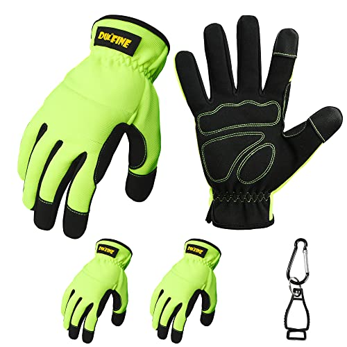 High Performance 3 Pairs Pack Work Gloves for Men Hi (3 Count)