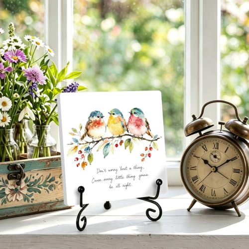 Motivational Quote for Home Office Book Shelf Table Decor 6.3x6.3 Inch 13 (Multicolor 1737 / Wooden sign with iron frame（6.3 x 6.3 inches）)
