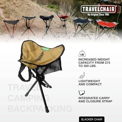Slacker Tripod Chair for Camping (Repreve (Brown/Khaki) / Repreve Deluxe Slacker Chair)