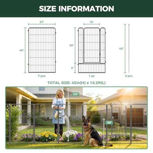No Dig Garden Fence (Silver / 45"H)