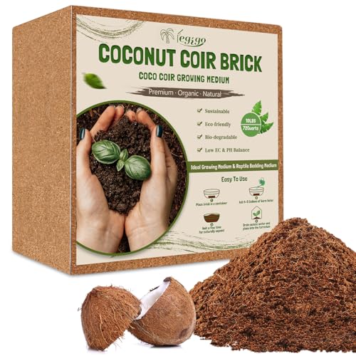 10LBS Coco Coir Brick for Plants (1 Pack (10 lb))