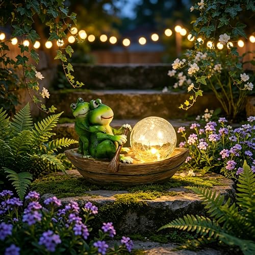 Garden Statue of Frog (Green)