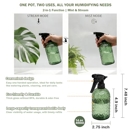 Watering Can for Indoor Plants (Green Watering Can+spray Bottle)