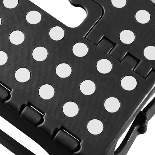 13" Folding Step Stool with Handle (Black / 13-Inch)