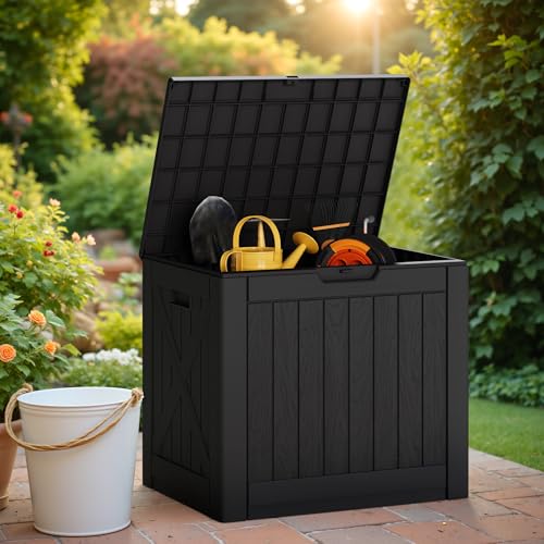 40 Gallon Outdoor Deck Box (40 Gallon / Dark Black)