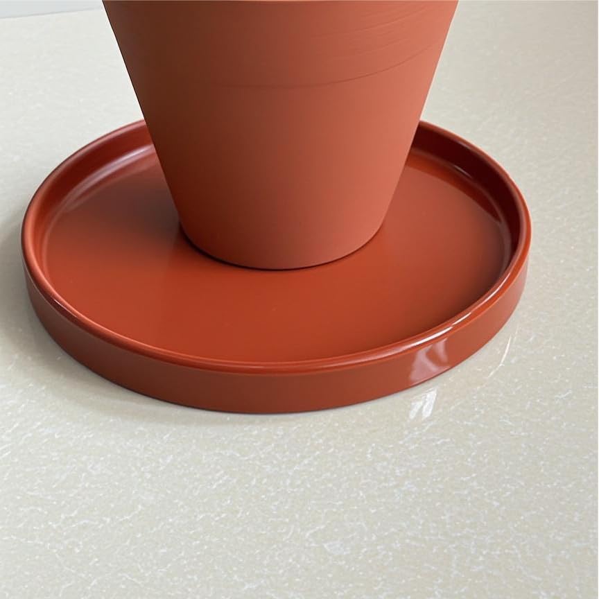 Ceramic Plant Saucer Tray 1 Pcs 12 Inch Red Terracotta