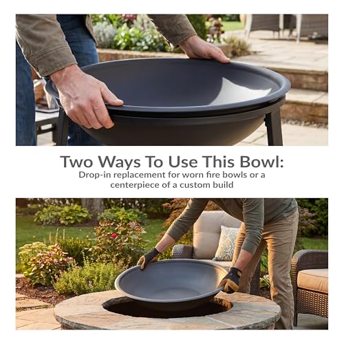 Sunnydaze Fire Pit Bowl with Spark Screen