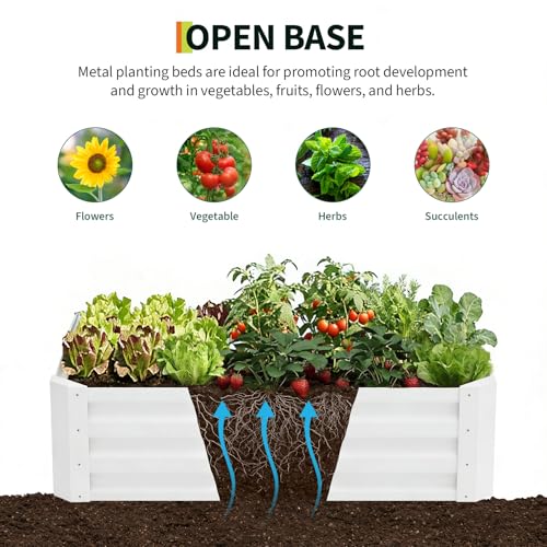 Galvanized Raised Garden Bed with Self Watering System & Mesh Cover (Beige W/ Mesh Cover / 6x3x1 ft)