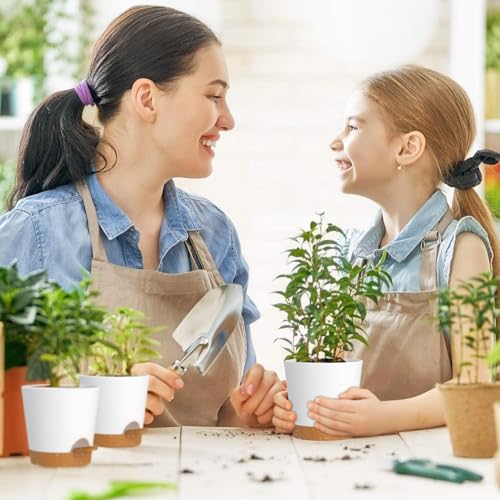 4 inch Self Watering Pots for Indoor Outdoor Plants (6 Count)
