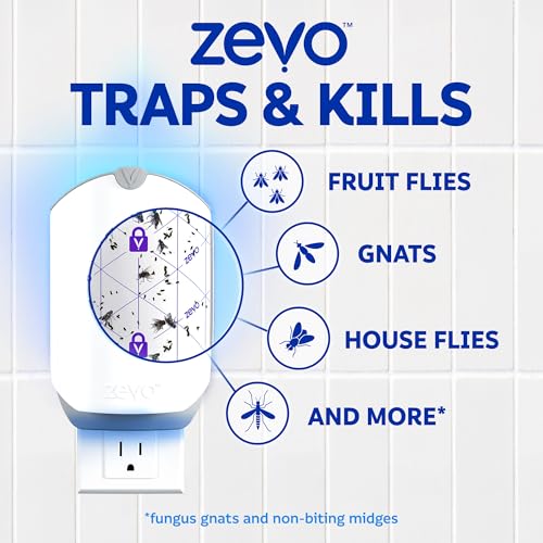 Flying Insect Trap Refill Cartridges for Fruit Flies & Gnats (10 Refill Cartridges)
