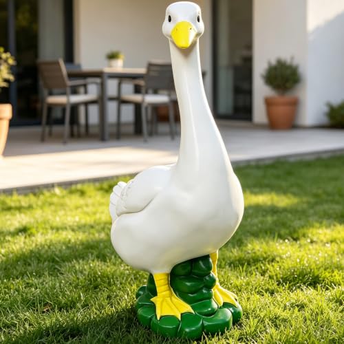 Porch Goose Statue (rabbit ear hat goose)