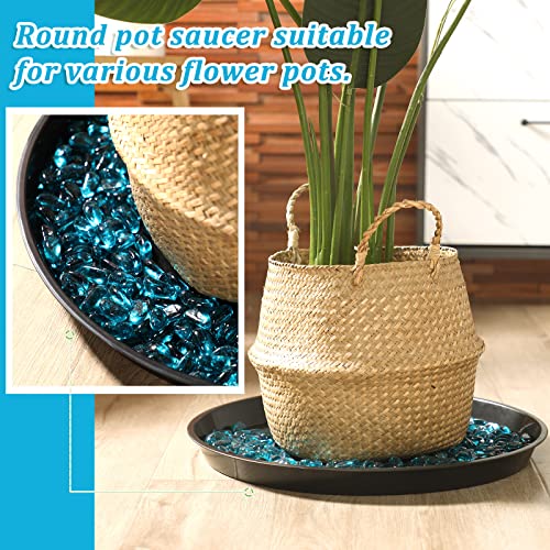 6 Pack Plastic Plant Saucer (Round / 16 Inch,18 Inch,20 Inches / Black)