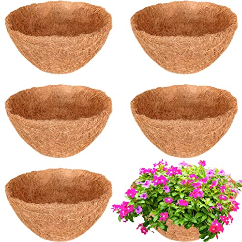 6 Pack 12 Inch Coconut Liners for Hanging Baskets Replacement (12inch)