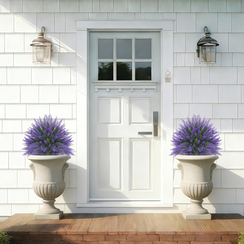 Artificial 2 Pack Lavender UV Resistant Topiary Ball for Outdoor (Lavender Ball)