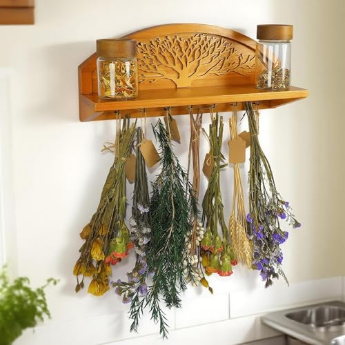Tree Design Hanging Herb Drying Rack (Herb Drying Rack-Embossed Design)