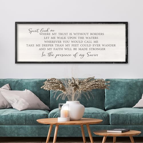 Spirit Lead Me Wall Art (40"L x 15"W / Spirit Lead Me (Black))