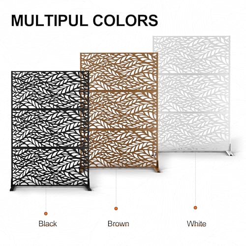 Metal Outdoor Privacy Screen (71"H×47"W / Black Spring)