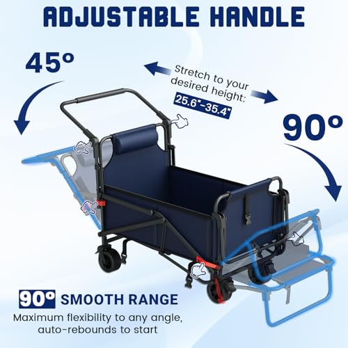 Heavy Duty Folding Wagon (Blue / Medium)