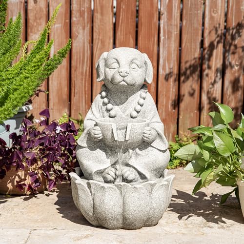 Water Fountain Outdoor (Concrete Dog / 22"H)