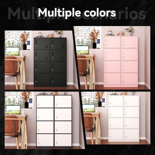 Metal Storage Locker Cabinet for Office (Grey / 4 Doors)