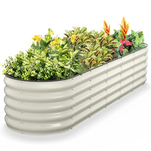 Raised Garden Bed (Pearl White / 8x2x1.5FT)