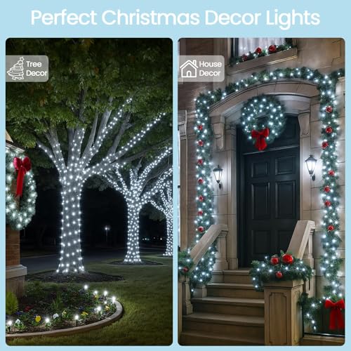 Solar Christmas Lights Outdoor (6 PACK / Cool White)